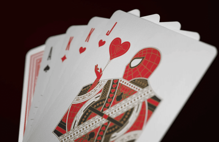 Picture Of Three Cards From Avengers Themed Deck Of Cards