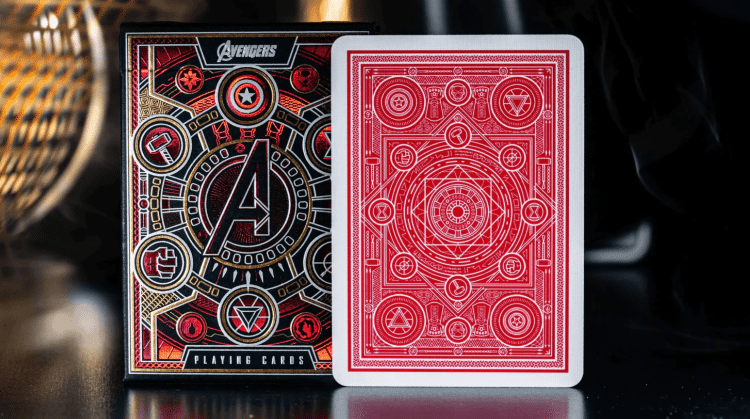 Picture Of Outside Of Avengers Themed Deck Of Cards