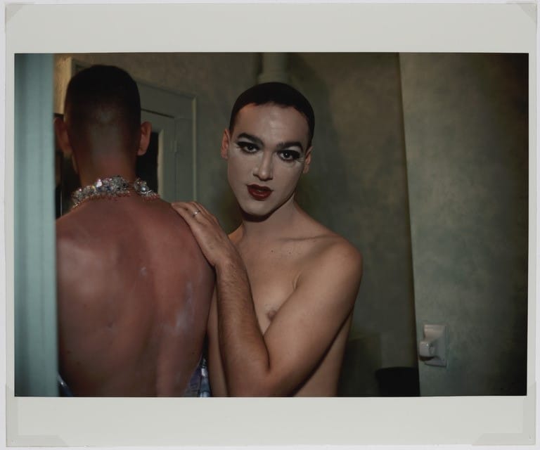Jimmy Paulette and Taboo! in the Bathroom by Nan Goldin