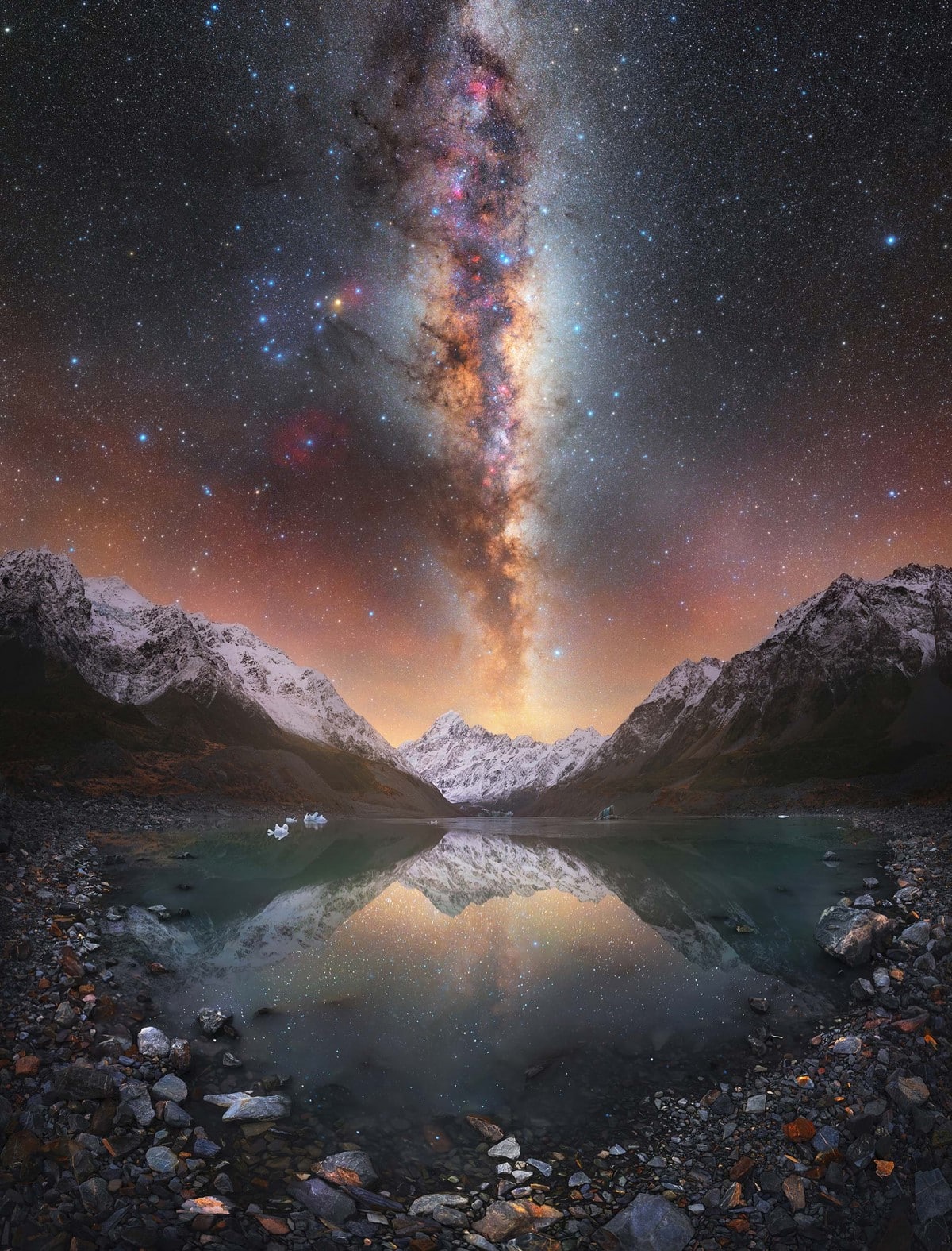 Milky Way over Aoraki/Mount Cook in New Zealand