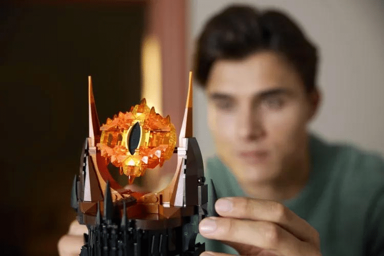 Close Up Of Eye Of Sauron On Dark Tower LEGO Set