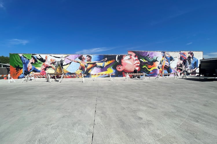 John Bramblitt mural in Garland, Texas