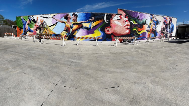 John Bramblitt mural in Garland, Texas