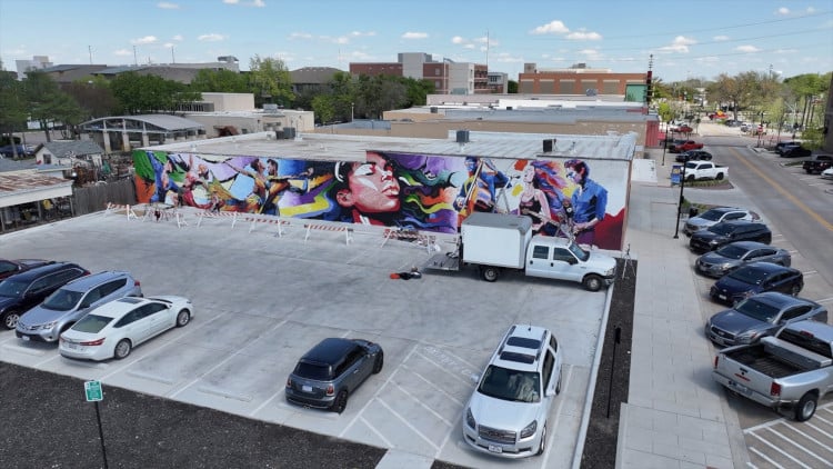 John Bramblitt mural in Garland, Texas