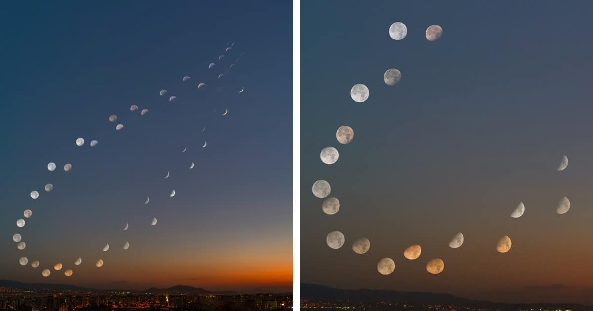 Astrophotographer Spends Two Months Creating This Spectacular Lunar Analemma