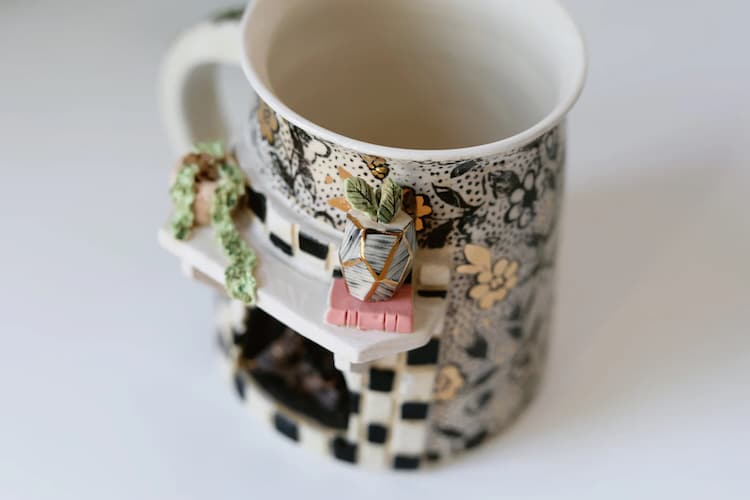 Fireplace Mugs by Michelle Briones