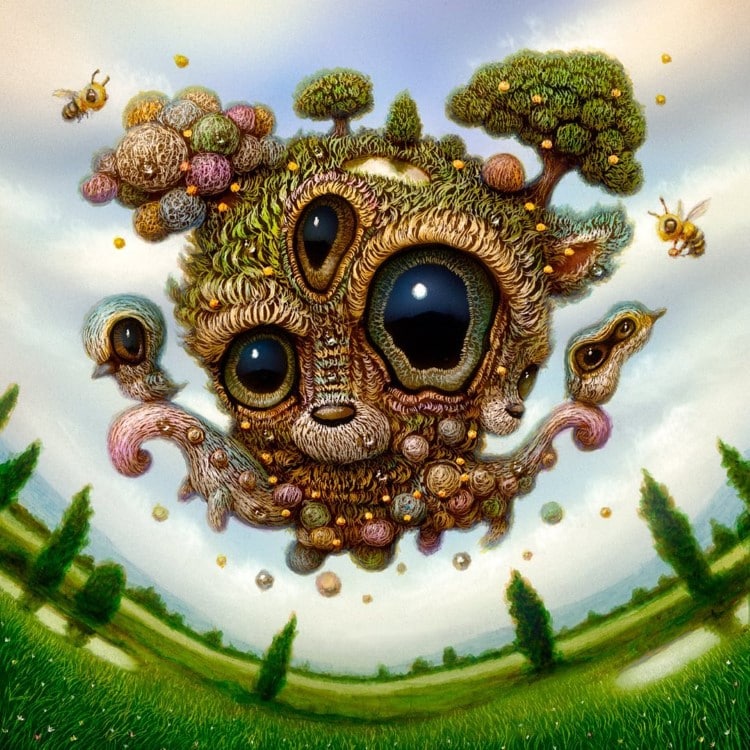 Surreal acrylic paintings by Naoto Hattori