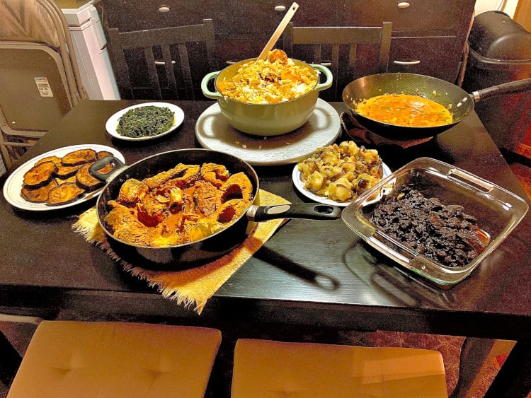 Traditional dishes from Bangladesh on table