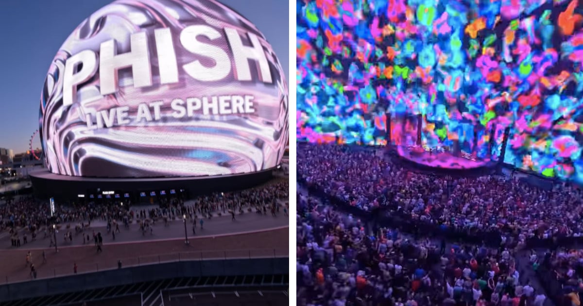 Watch This Mind-Bending Drone Footage of Flying Into the Las Vegas Sphere During a Phish Concert