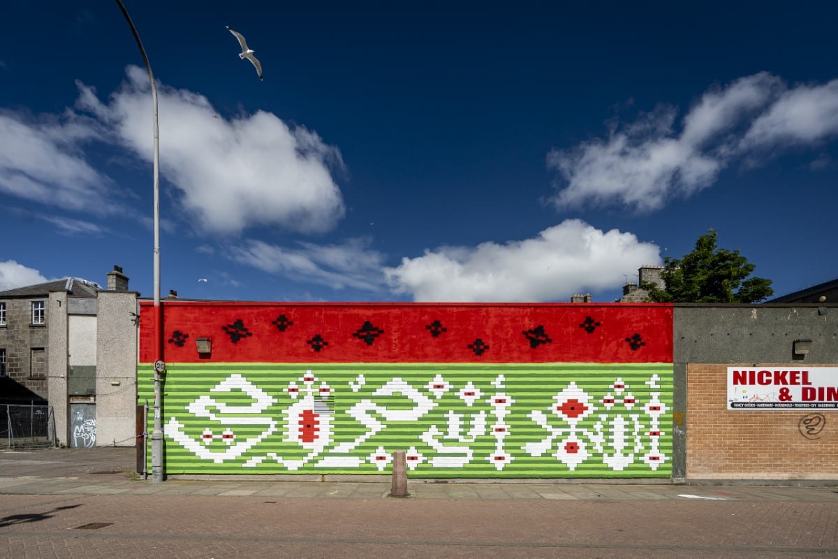 Bahia Shehab mural at NuArt Aberdeen 2024