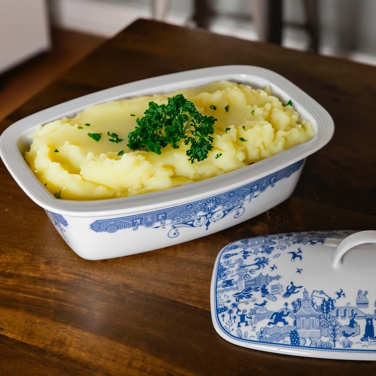 Mashed potatoes in the Things-Could-Be-Worse Casserole dish by Don Moyer