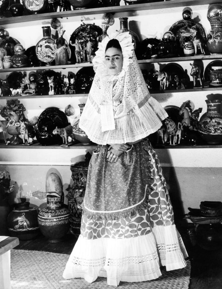Frida Kahlo Wearing Tehuana Dress
