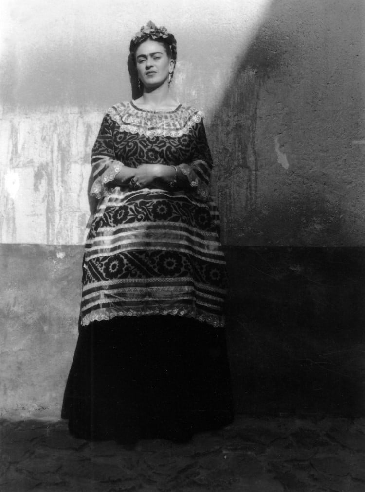 Portrait of Frida Kahlo at Casa Azul by Leo Matiz