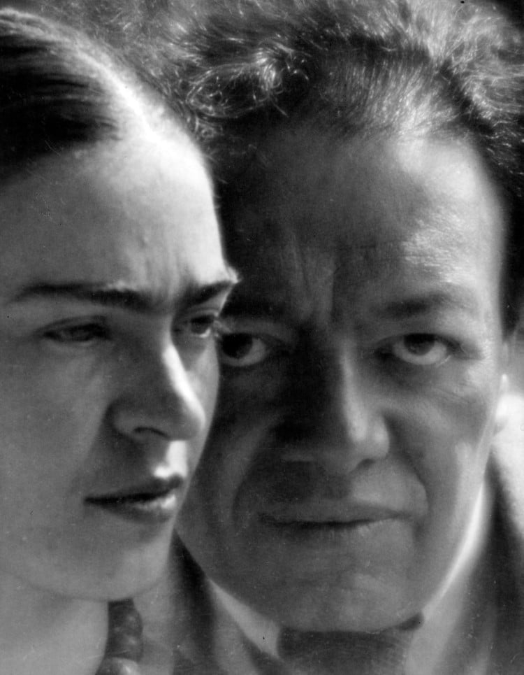 Portrait of Frida Kahlo and Diego Rivera by Martin Munkacsi