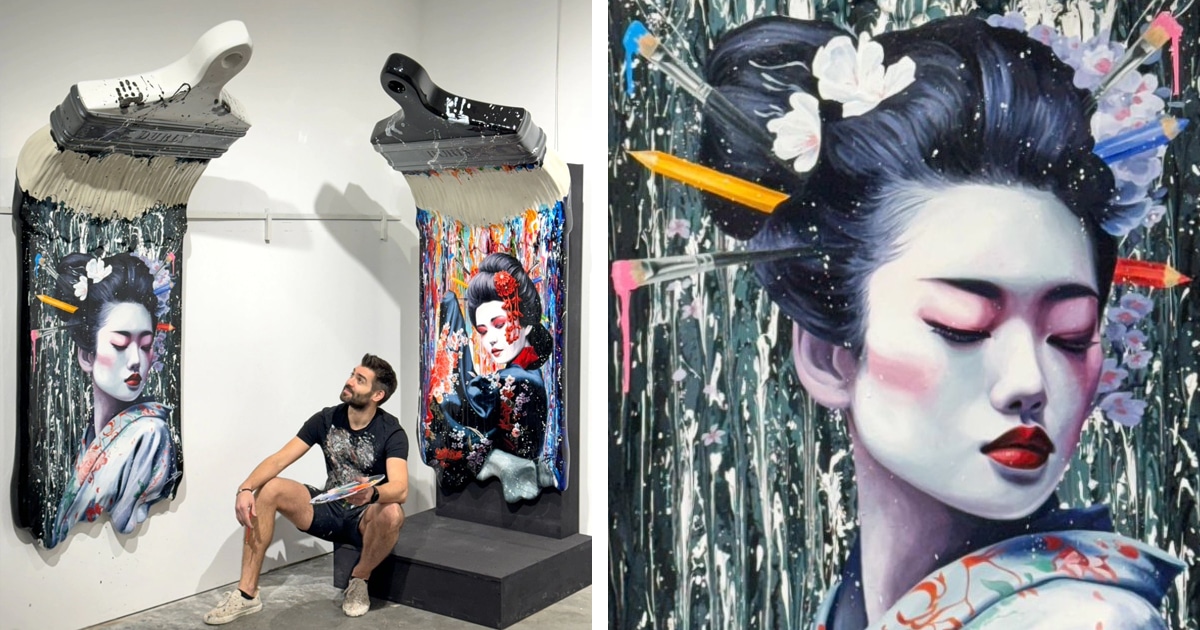 Artist Mixes Painting and Sculpture “Within” a Brushstroke