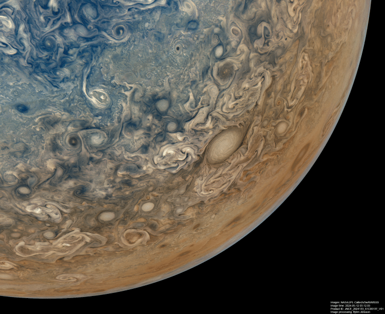 Folded filamentary region of Jupiter