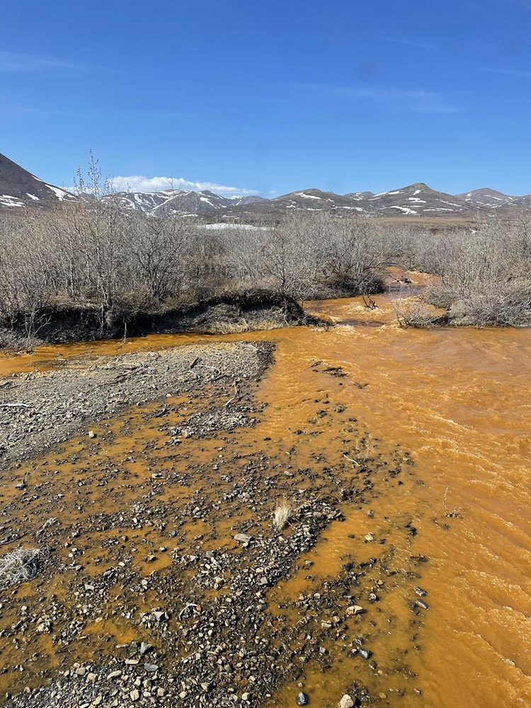 Permafrost Melting, Rivers Turn Orange