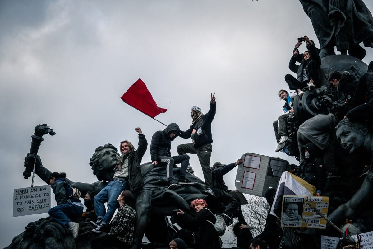 Protest against pension reform in France