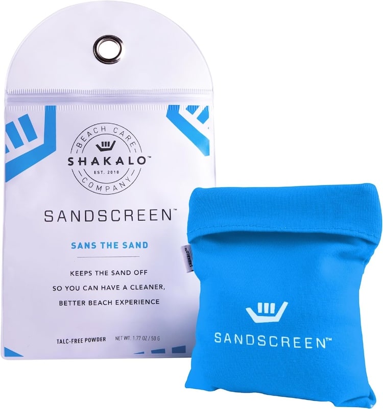 Talc-free sand removal powder bag