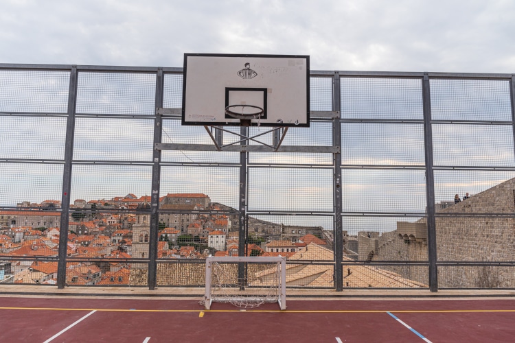View from basketball court in Dubrovnik