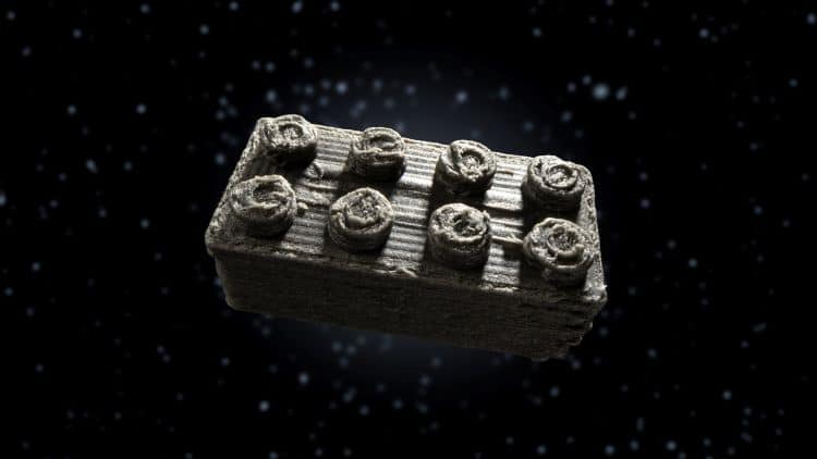 LEGO Style Gray Brick Made Out Of Space Dust