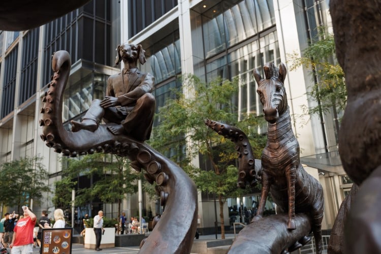 Giant Octopus at the World Trade Center by Gillie and Marc