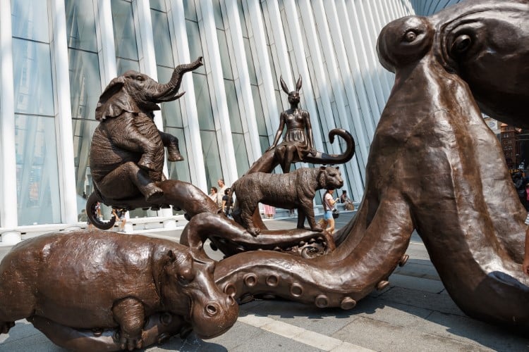 Giant Octopus at the World Trade Center by Gillie and Marc