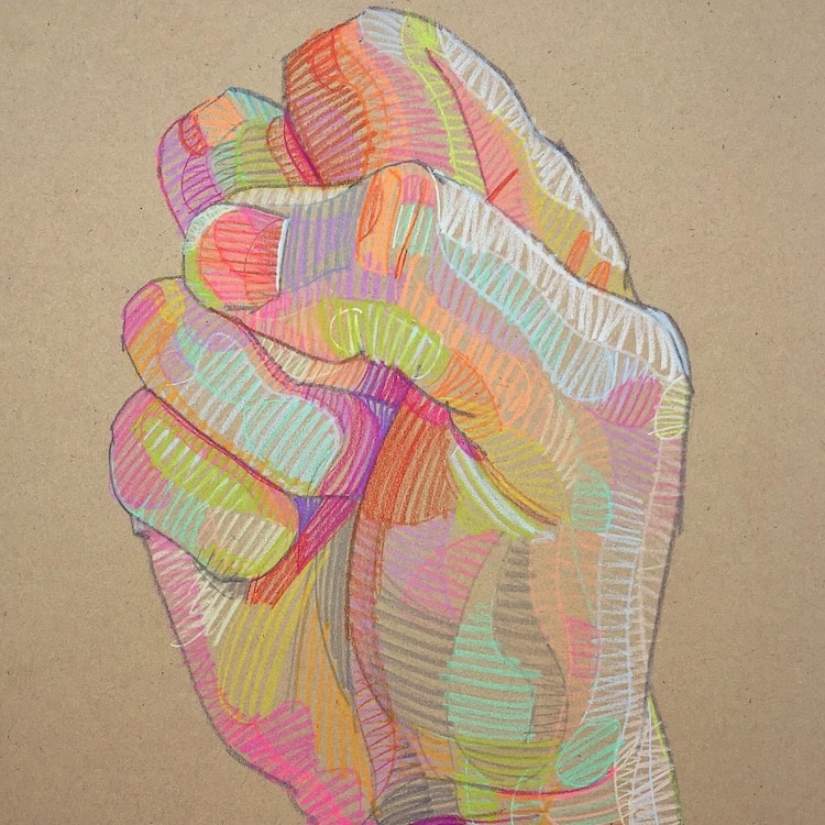 Colored pencil hand drawing by Lui Ferreyra