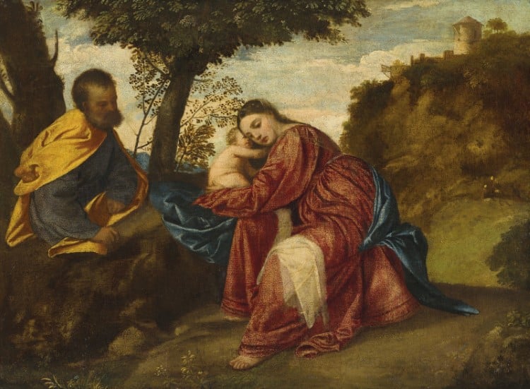 Rest on the Flight to Egypt by Titian