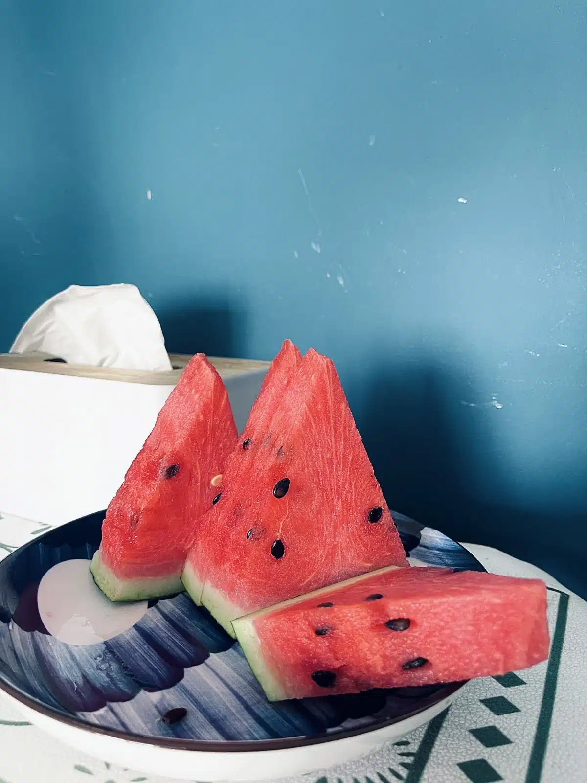 Slices of watermelon on a plate