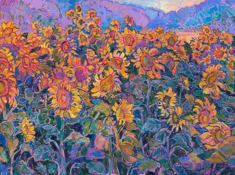 Sunflowers in Provence by Erin Hanson