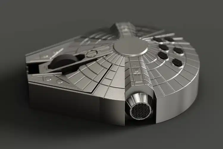 Millennium Falcon 3d printed wireless mouse