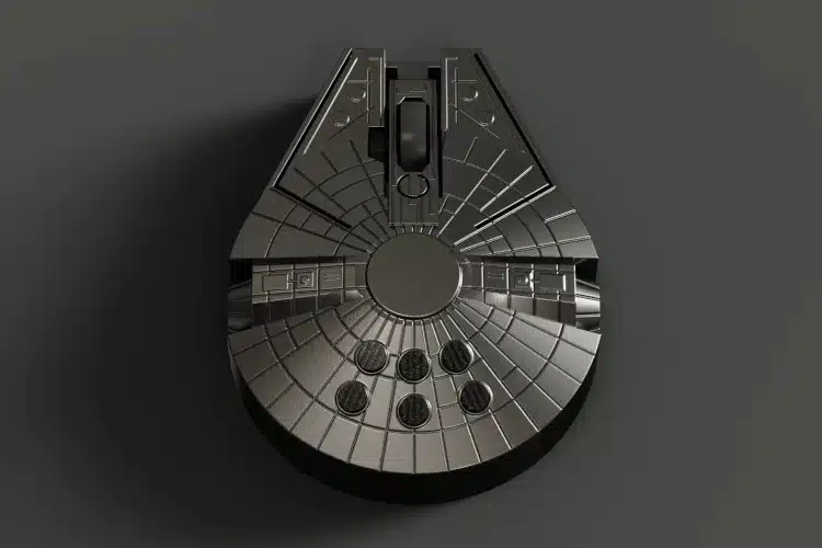 Millennium Falcon 3d printed wireless mouse