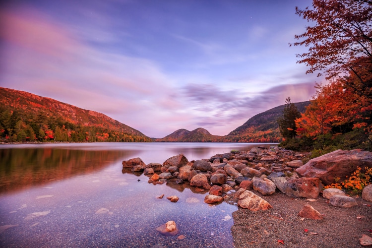 Jordan Pond in Acadia National Park, Maine, USA