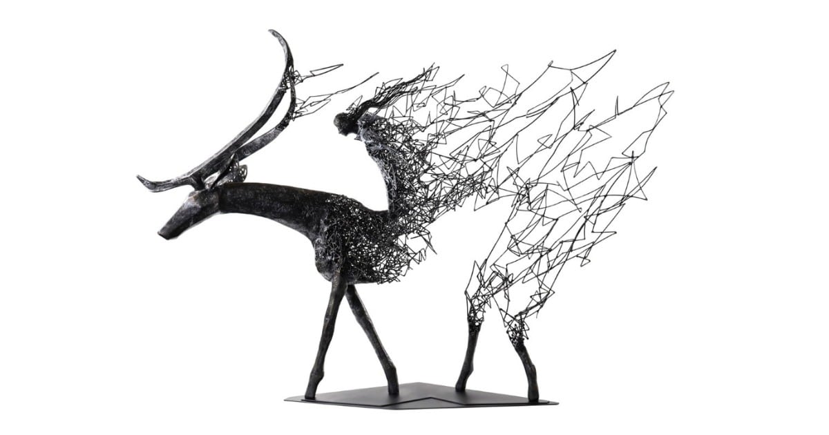 Dynamic wire sculptures by Tomohiro Inaba tell a story