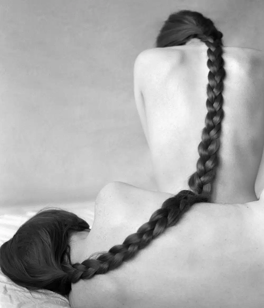 Woman with long braid