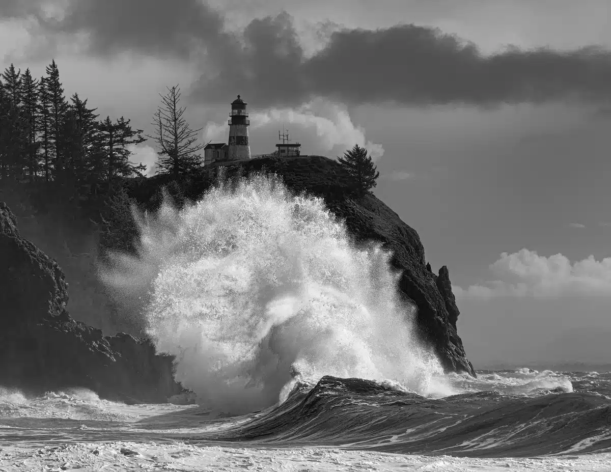 Large waves at Cape Disappointment in Washington