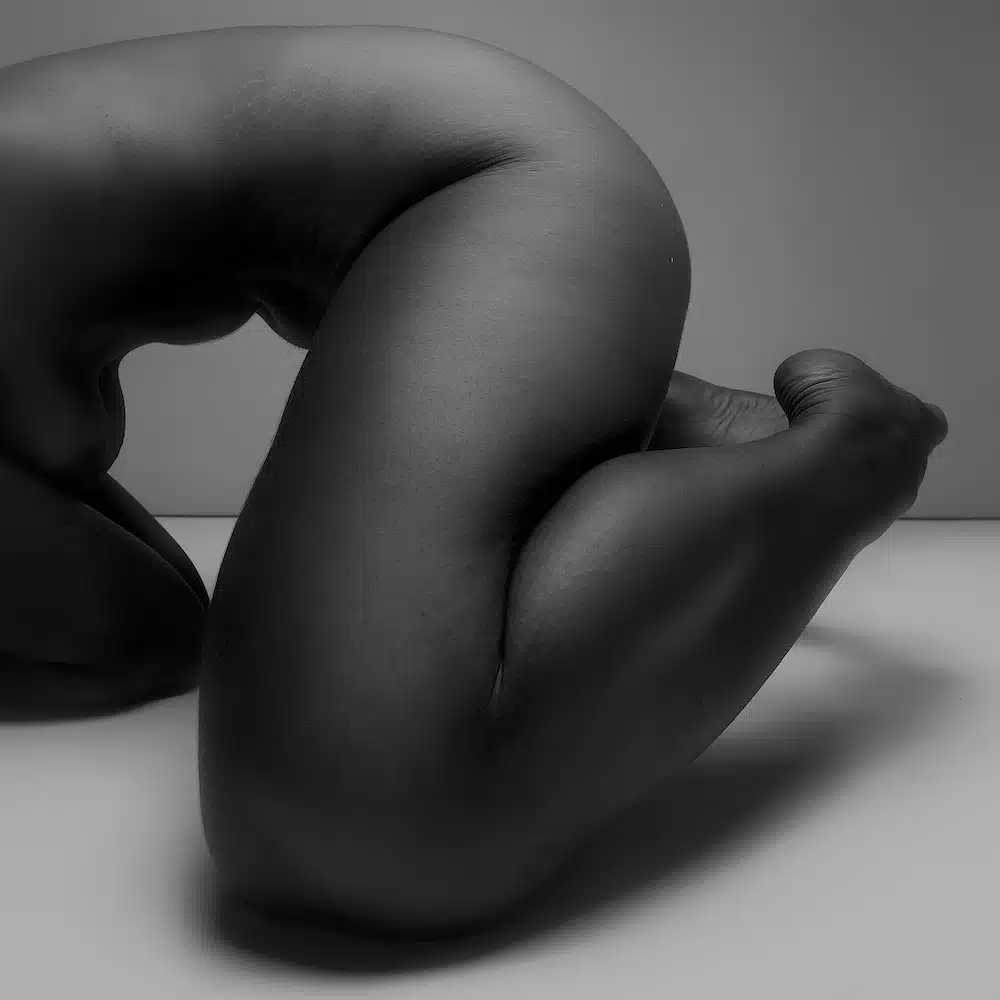 Black and white nude of everyday body type