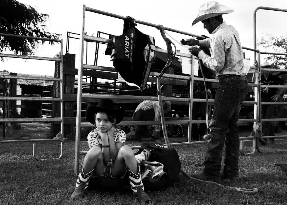 Young girl at a rodeo