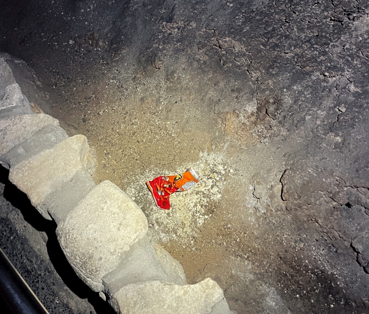 Cheetos Bag in Cave in New Mexico