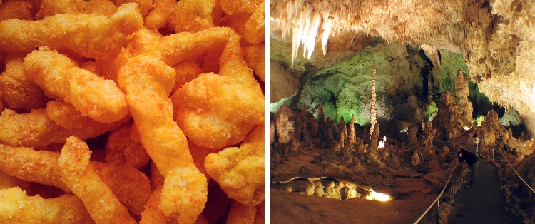 Cheetos in a Cave in New Mexico