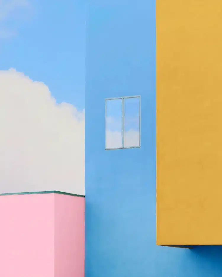 Abstract photo of colorful architecture