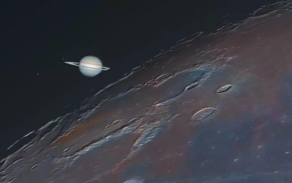 Saturn next to the Moon by Andrew McCarthy