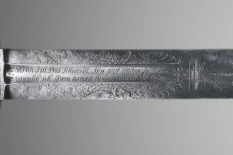 Detail of 17th century Executioner sword