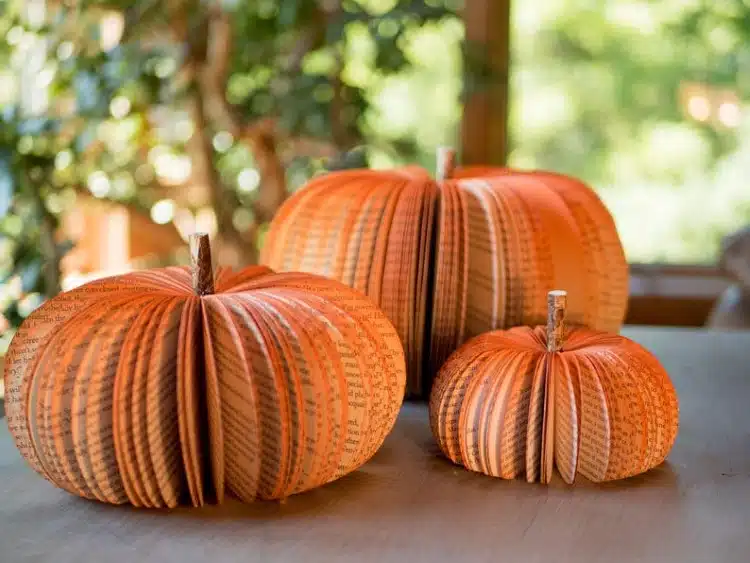 Pumpkins made from books