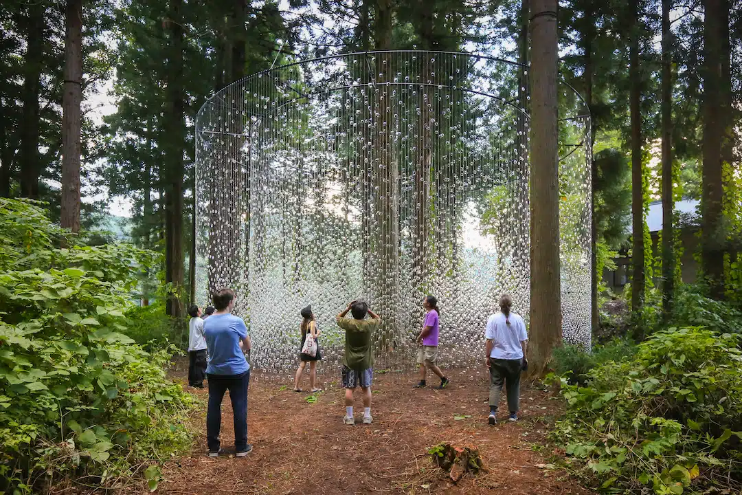 "A Whisper in the Eye of the Storm" by Caitlind r.c. Brown and Wayne Garrett, which uses 14,000 prescription lenses to create what looks like suspended rain drops.