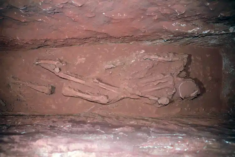 Nabatean Skeleton buried beneath The Treasury of Petra