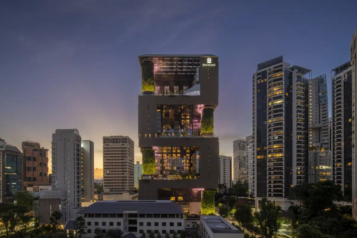 Pan Pacific Orchard at night