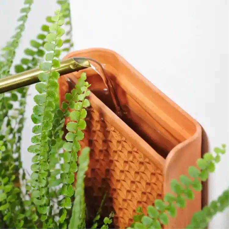 The TILE by tevaplanter, a vertical planter shaped and patterned like a tile