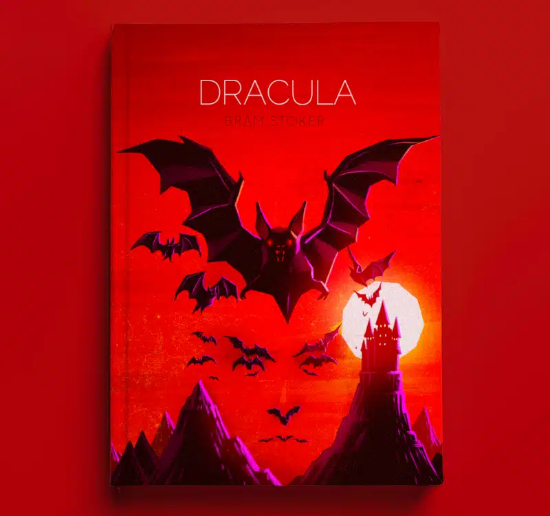 Minimalistic book cover for Dracula